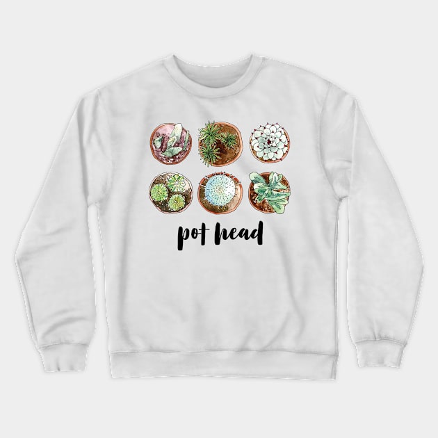 succulent pothead Crewneck Sweatshirt by openspacecollective